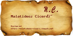 Malatidesz Ciceró névjegykártya